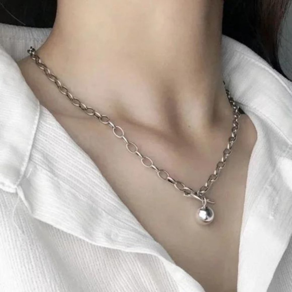 “20” 925 STERLING SILVER BEAD NECKLACE, NICE NECKLACE, CUTE NECKLACE. - Picture 2 of 6